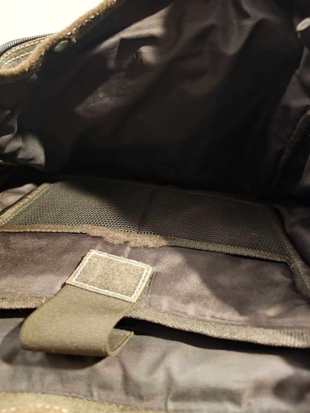 Claire Chase Jumbo Leather Laptop Backpack Brown Fits 17" Computer Bag #329 - Picture 10 of 10